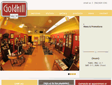 Tablet Screenshot of goldhillsalon.com